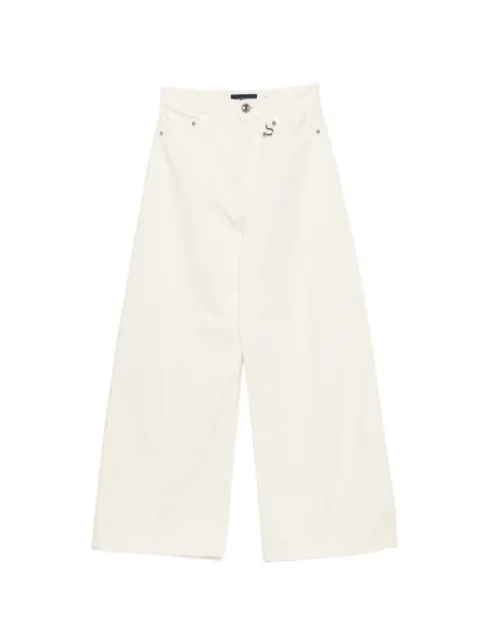 Sportmax jeans anchos con parche del logo