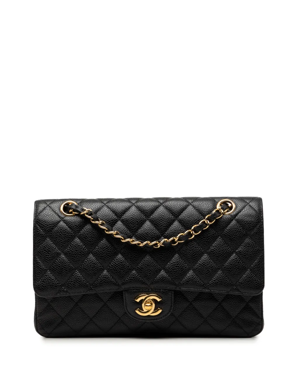 CHANEL Pre-Owned 2009-2010 Medium Classic Caviar Double Flap shoulder bag - Nero