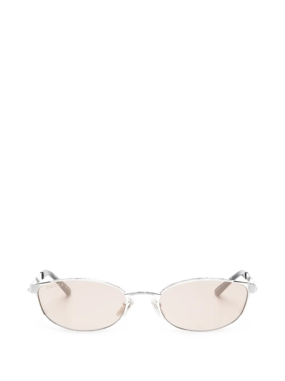 Gucci Eyewear Interlocking G oval-frame sunglasses - Silber