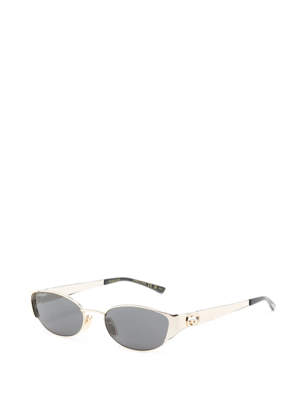 Gucci Eyewear GG zonnebril met ovaal montuur Goud