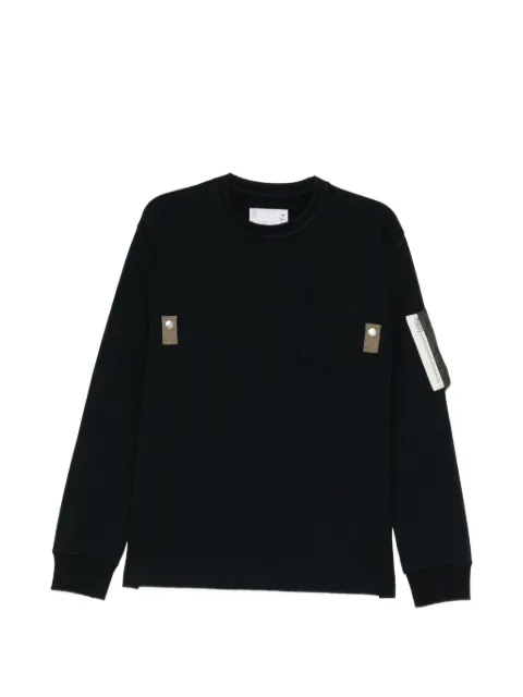sacai camisa con bolsillo utility de manga larga