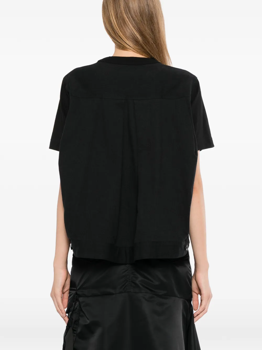 sacai T-shirt met opgestikte zak Zwart