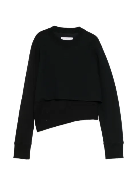 sacai suéter con cuello redondo y diseño a capas