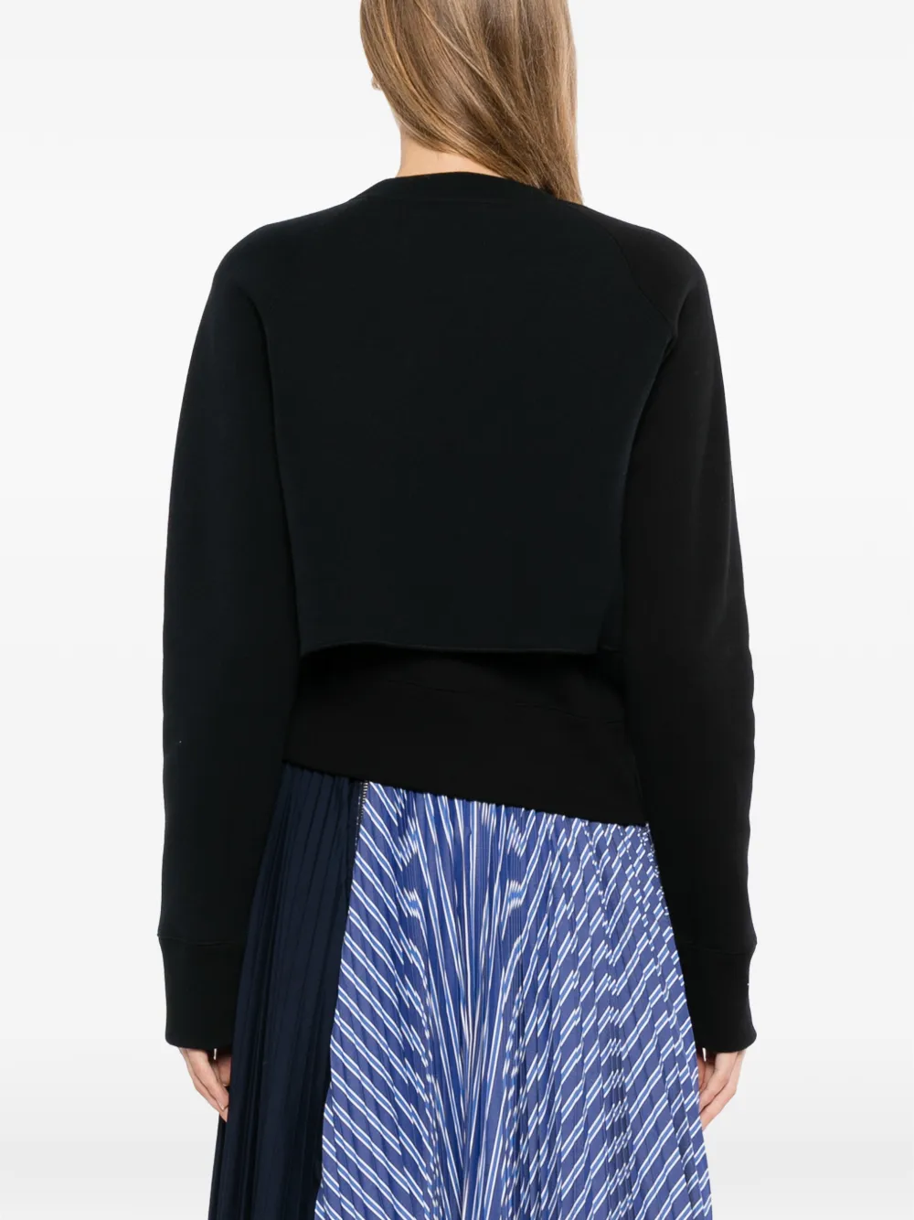 sacai Gelaagde trui met ronde hals Blauw