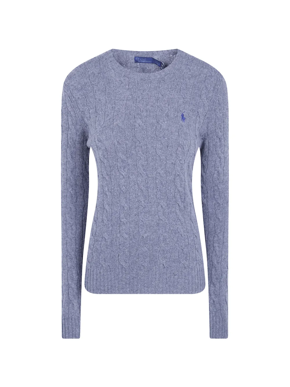 Polo Ralph Lauren Pullover mit Zopfmuster und Logo-Stickerei - Grau