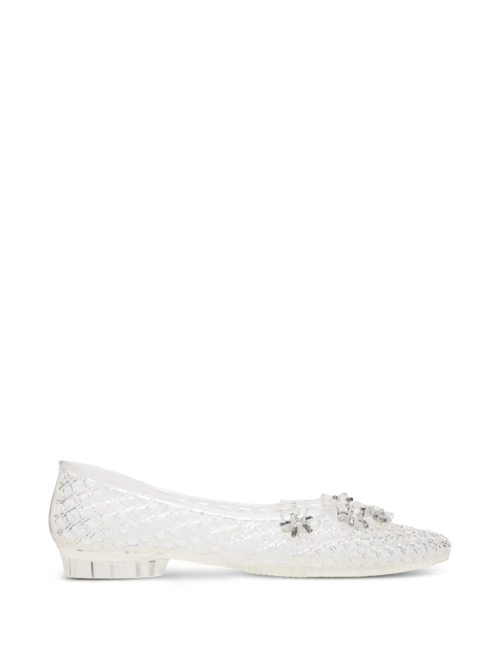 HEAVENLY JELLY Ballerine con cristalli - Bianco