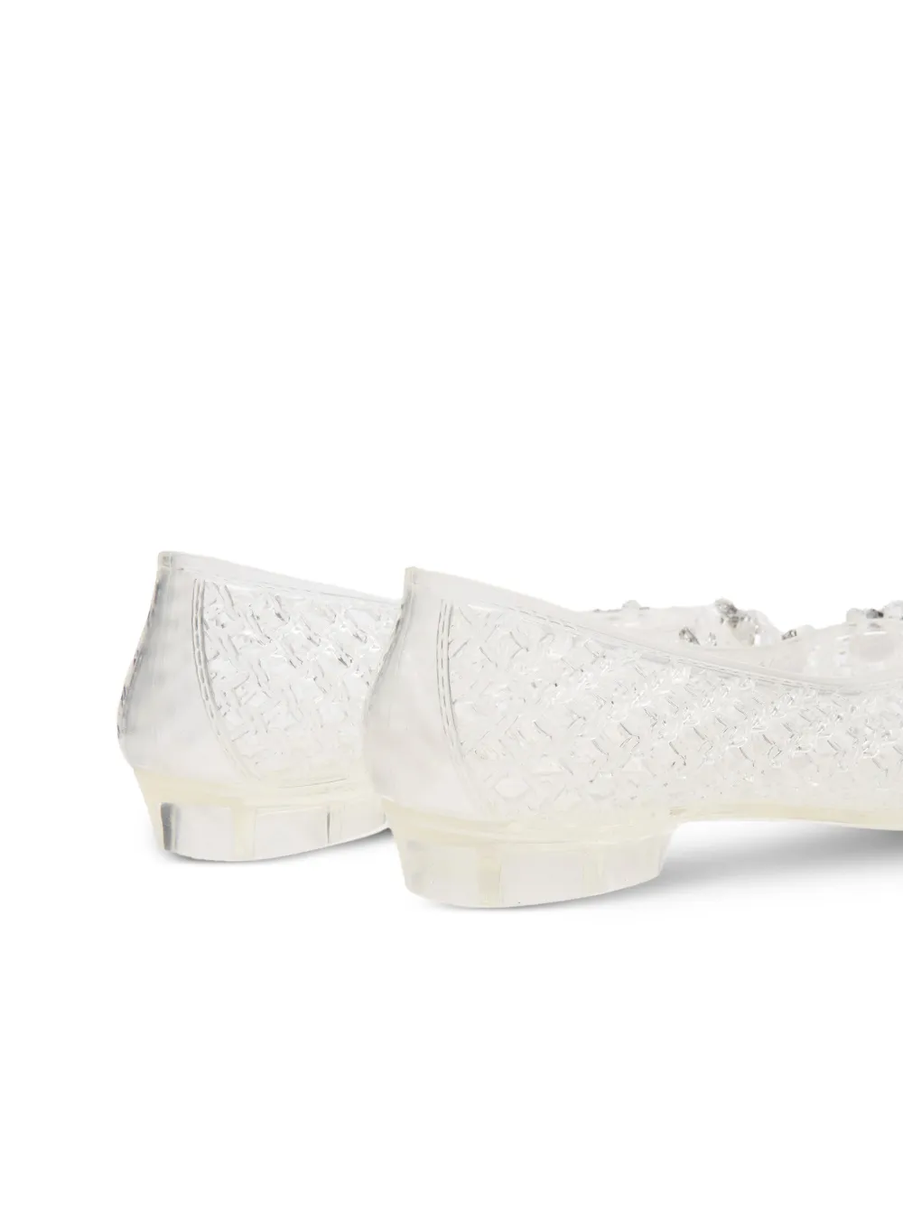 HEAVENLY JELLY crystal-embellished woven ballet flats Wit
