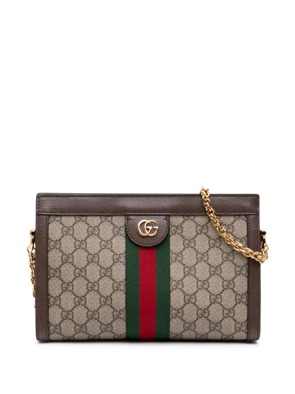 Gucci Pre-Owned 2016-2026 Small GG Supreme Web Ophidia Chain crossbody bag - Toni neutri