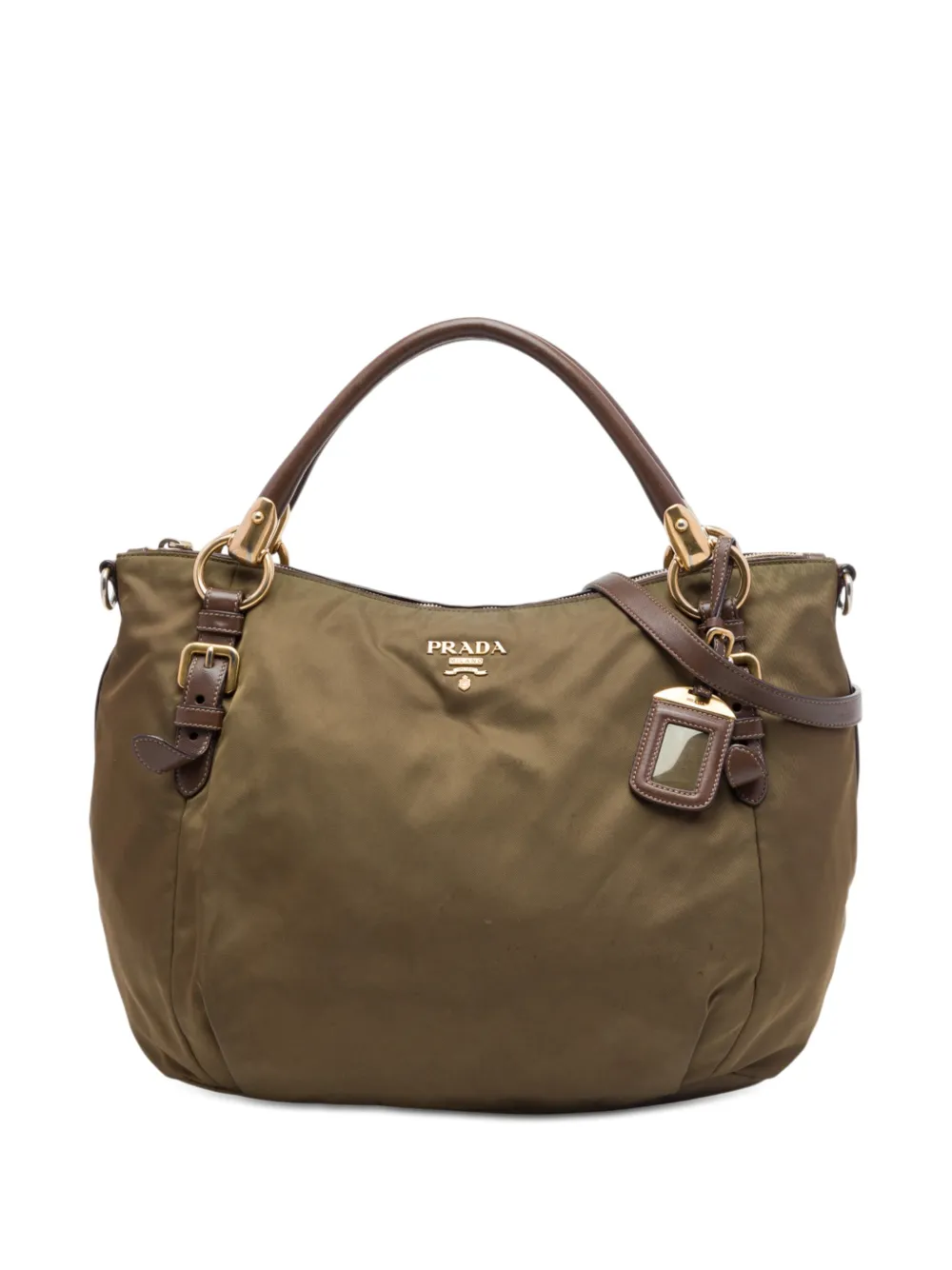 Prada Pre-Owned 2000-2026 Tessuto satchel - Marrone