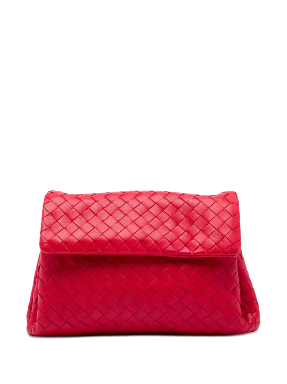 Bottega Veneta Pre-Owned 2012-2026 Nappa Intrecciato Flap clutch bag - Rosso