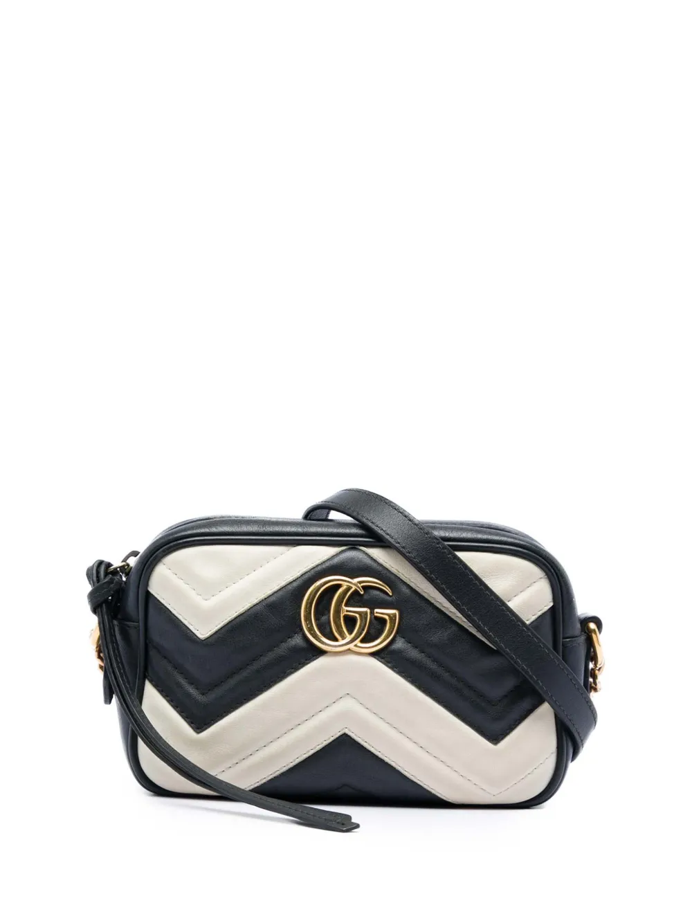 Gucci Pre-Owned 2016-2026 Mini GG Marmont Matelasse Leather crossbody bag - Nero