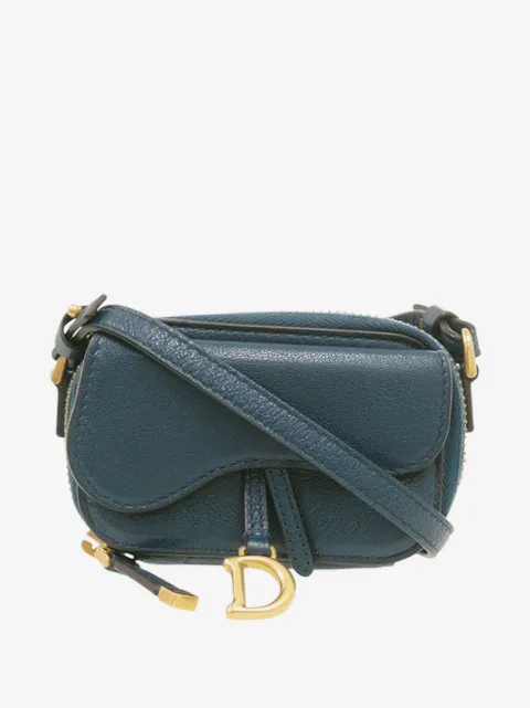 Christian Dior Pre-Owned 2021 Mini Goatskin Saddle Pouch crossbody bag