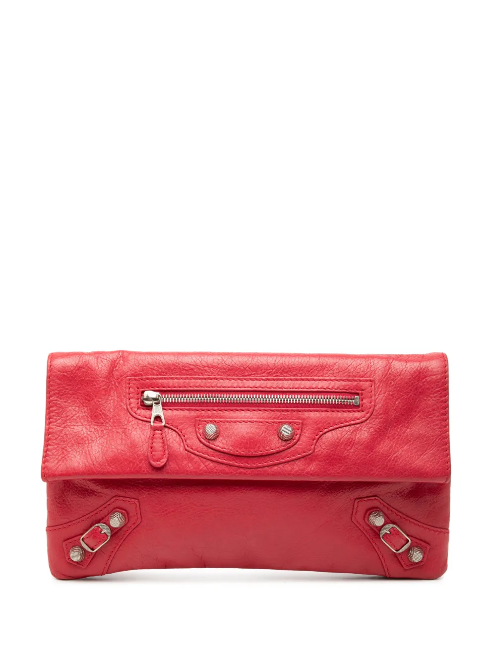 Balenciaga Pre-Owned 2012 Lambskin Motocross Giant 12 Envelope clutch bag - Rosso