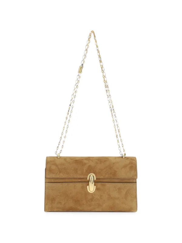 Savette Symmetry Suede Shoulder Bag in Brown