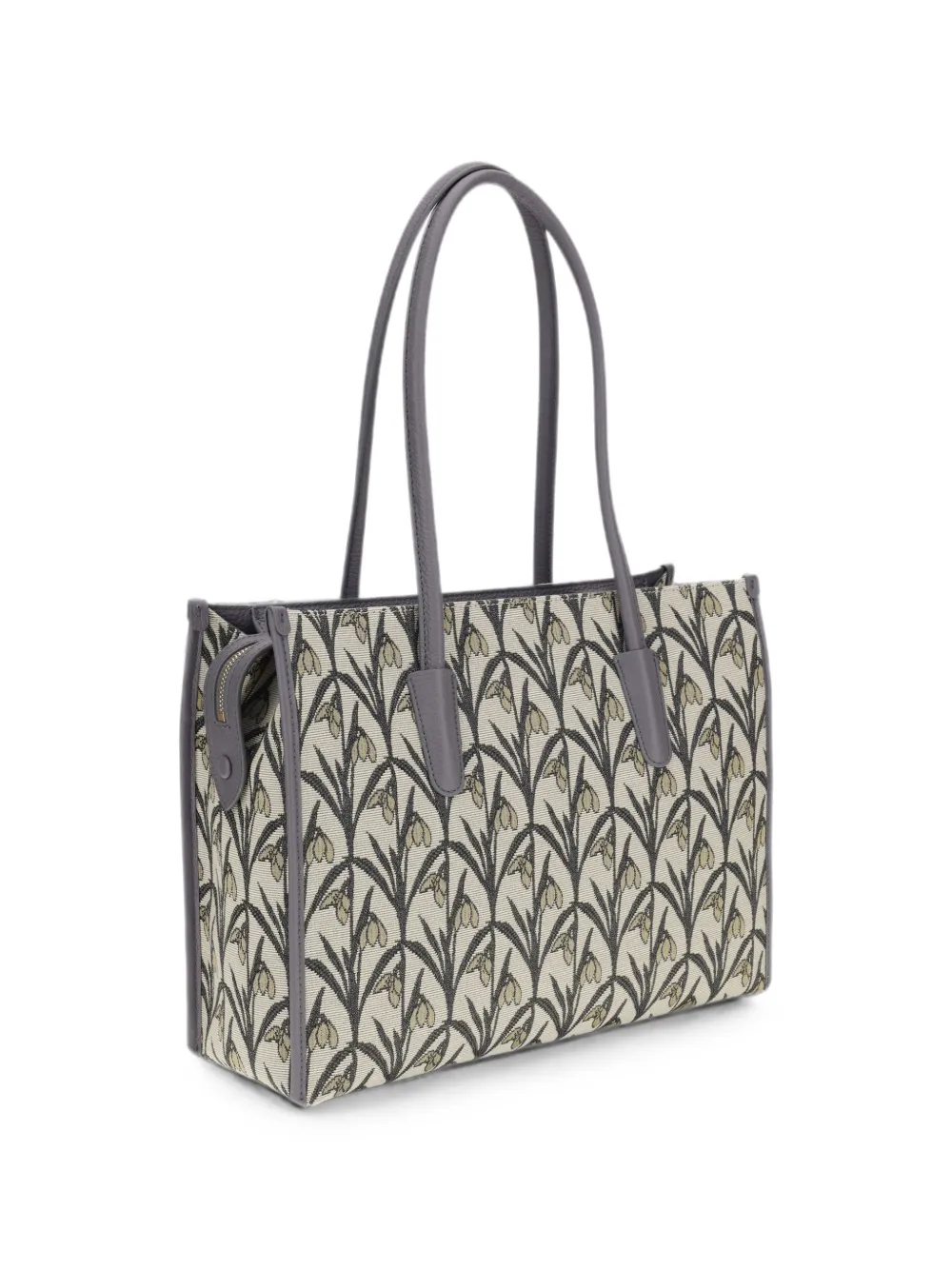 Coccinelle Myrtha26 schoudertas met bloemen-jacquard Grijs