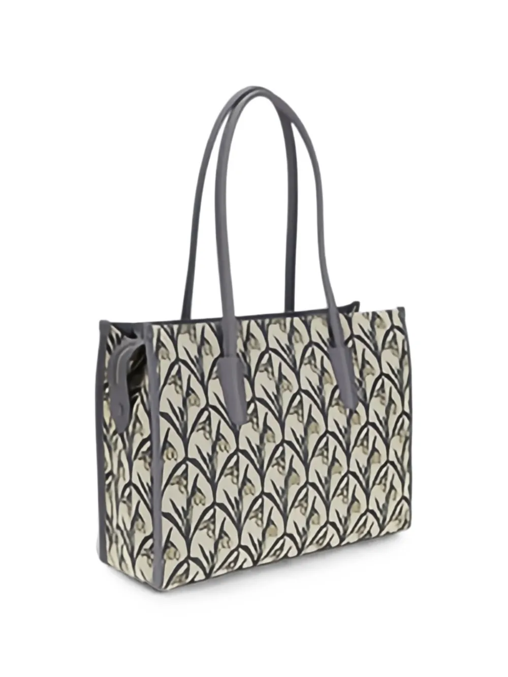 Coccinelle Myrtha26 schoudertas met bloemen-jacquard Grijs