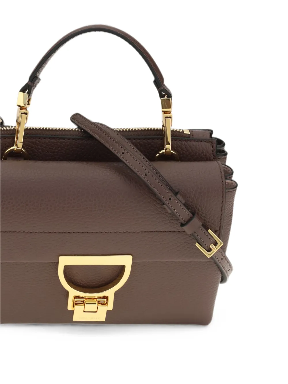 Coccinelle Arlettis leren shopper Bruin