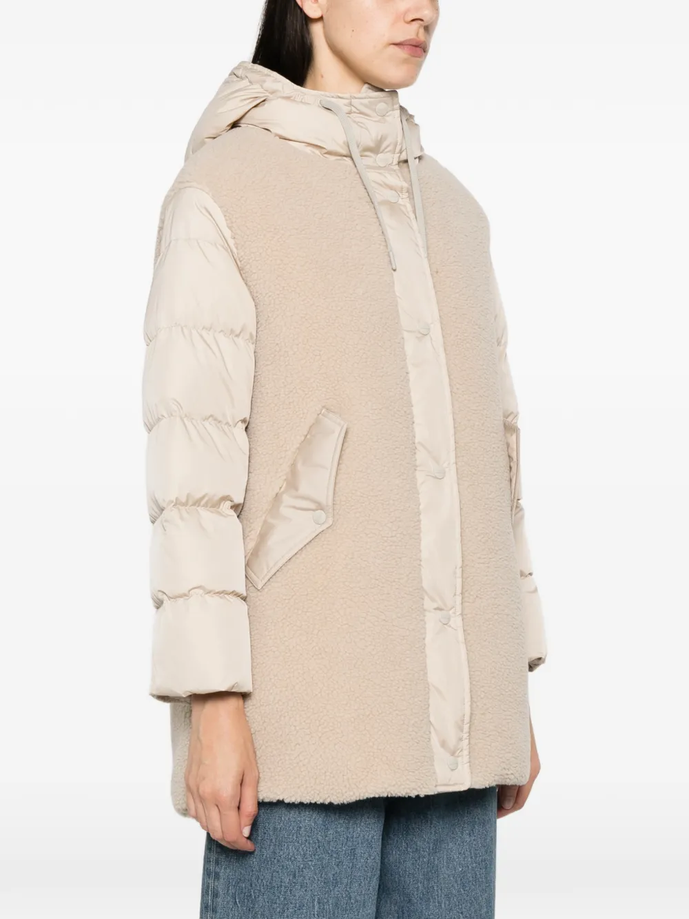 Herno Jas met capuchon en vlakken Beige