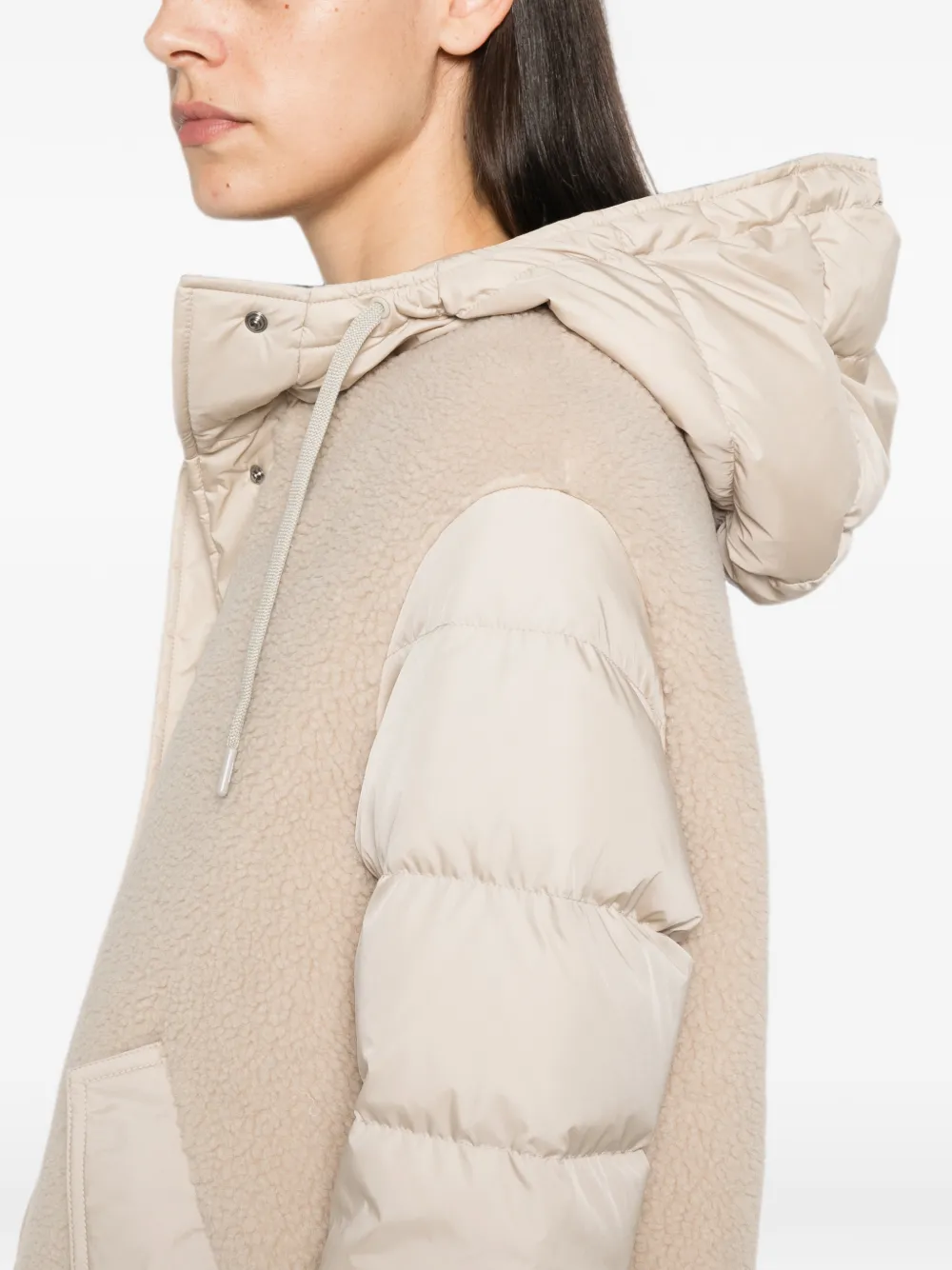 Herno Jas met capuchon en vlakken Beige