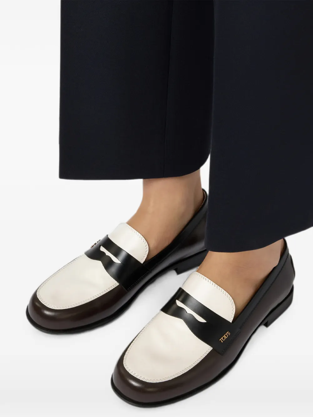 Tod's logo-detail penny loafers Bruin