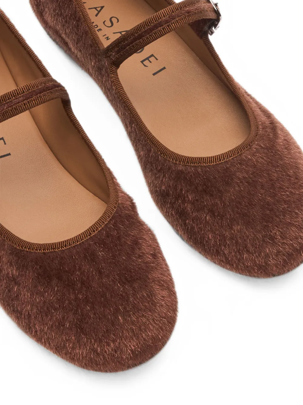 Casadei New C-Chain faux-pony ballet flats Bruin