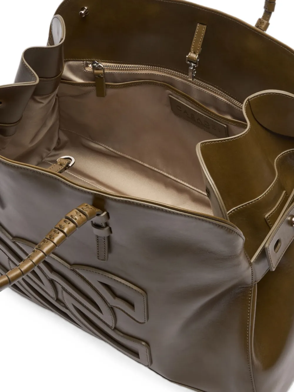 Casadei Park Avenue C-Chain shopper met logo Groen