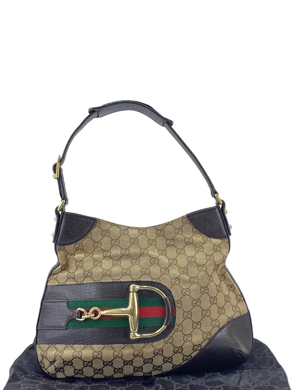 Gucci Pre-Owned 1990s Sherry Line Horsebit shoulder bag - Neutrals