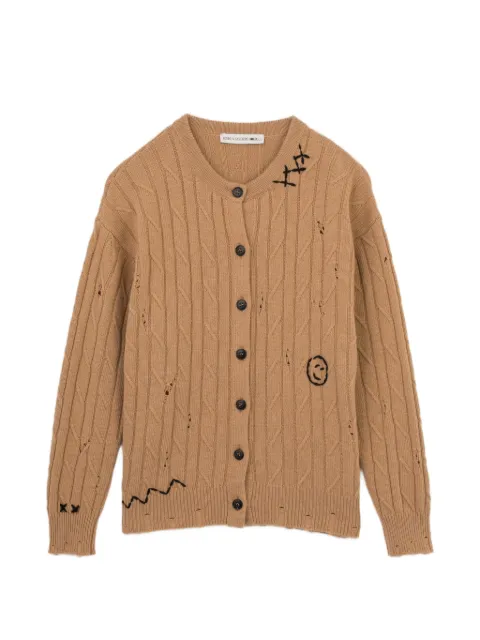 Joshua Sanders cable-knit distressed cardigan