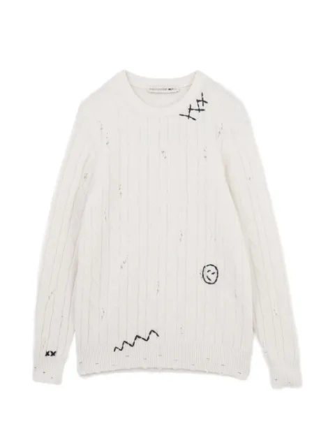 Joshua Sanders distressed cable-knit sweater
