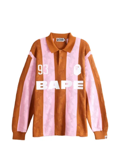 A BATHING APE® Sta-pattern vertical-stripe polo shirt