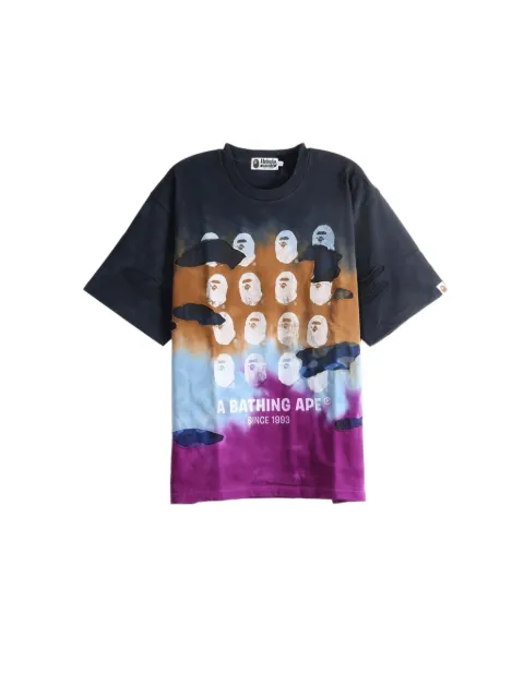 A BATHING APE® tie-dye distressed T-shirt