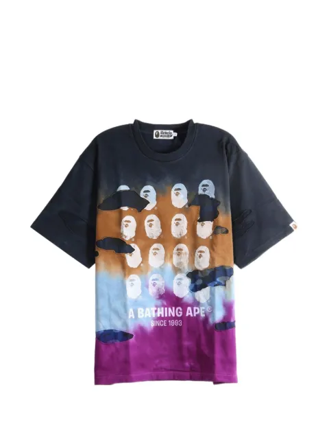 A BATHING APE® tie-dye distressed T-shirt