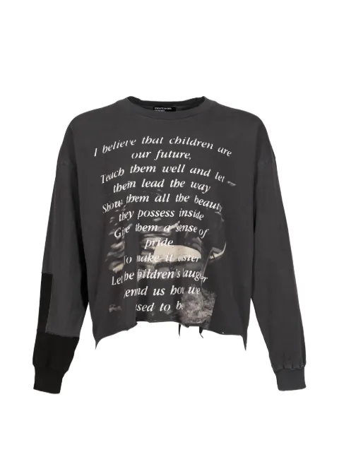 Enfants Riches Déprimés playera con eslogan estampado y efecto envejecido