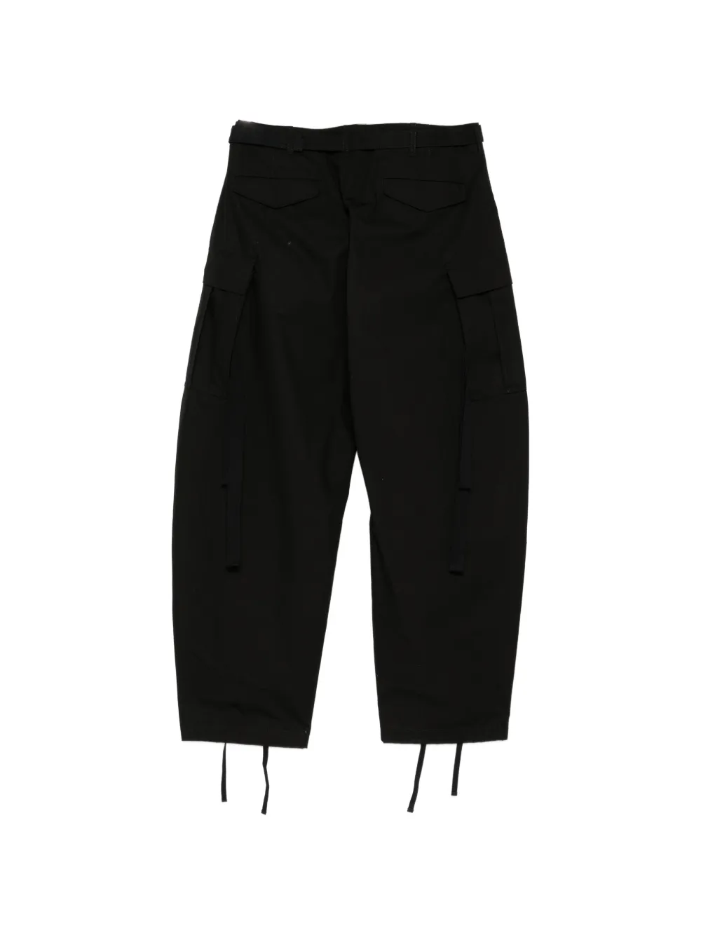 sacai Cargo broek met ceintuur Zwart