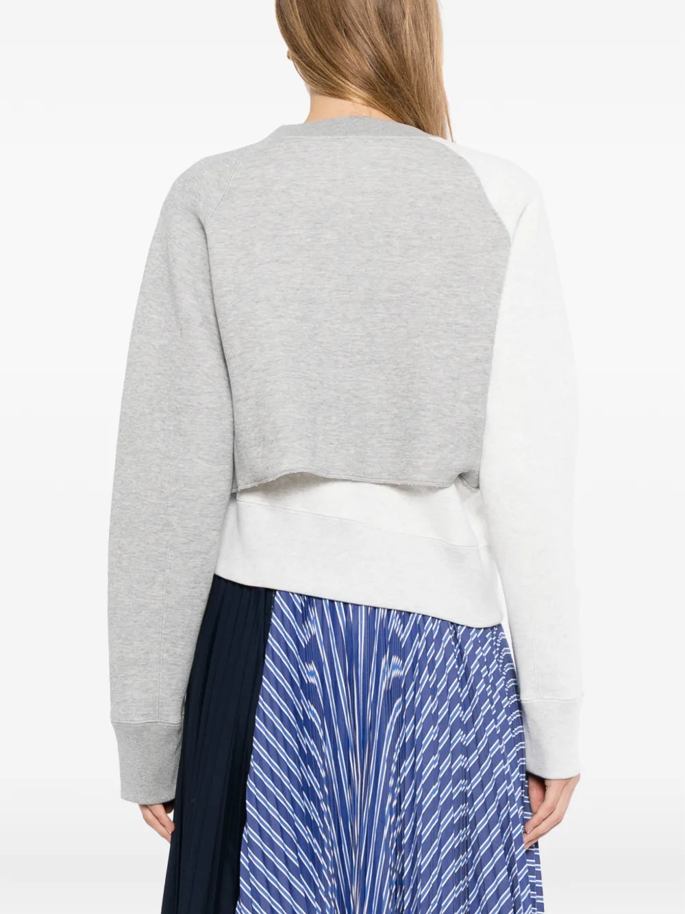 sacai Gelaagde trui met vlakken Grijs
