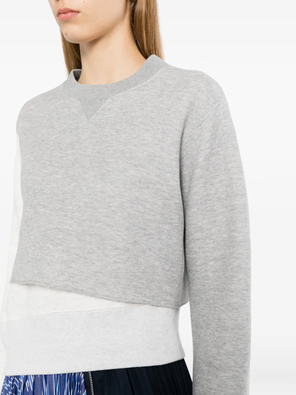 sacai Gelaagde trui met vlakken Grijs