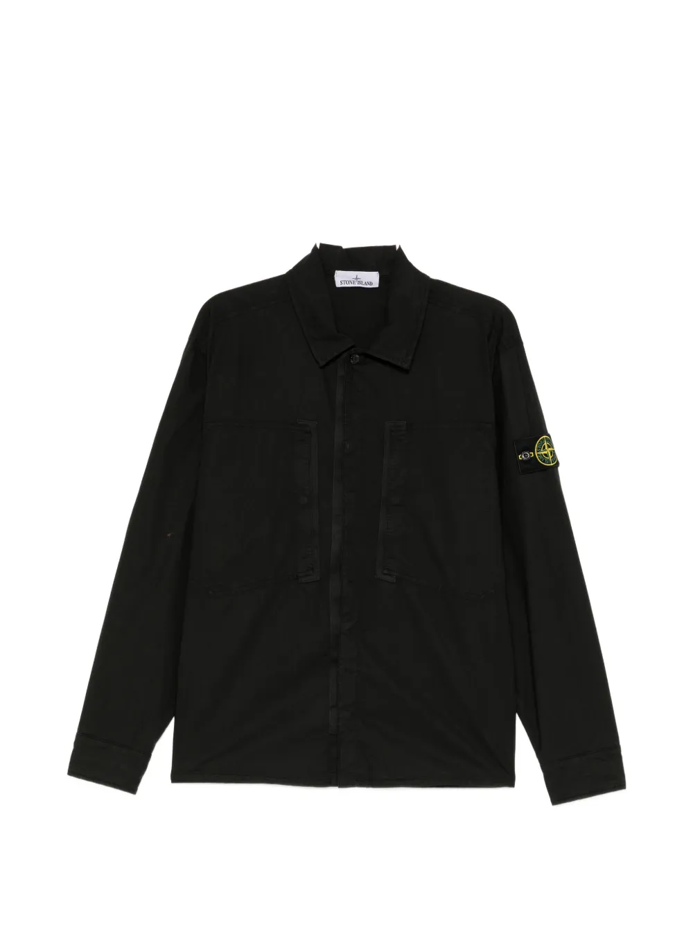 Stone Island logo-patch shirt - Nero