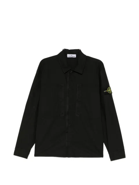 Stone Island logo-patch shirt