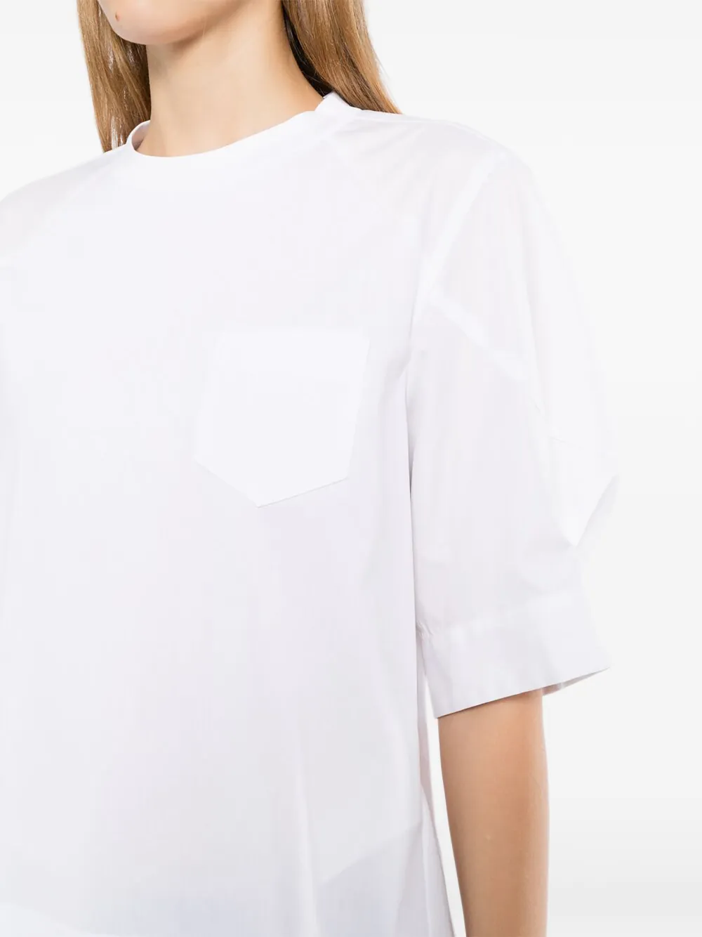 sacai T-shirt met borstzak Wit