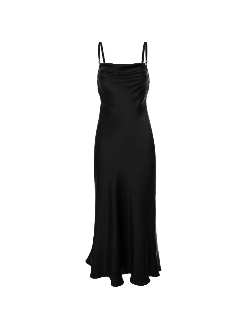 Murmur Cowl-neck Slip Midi Dress