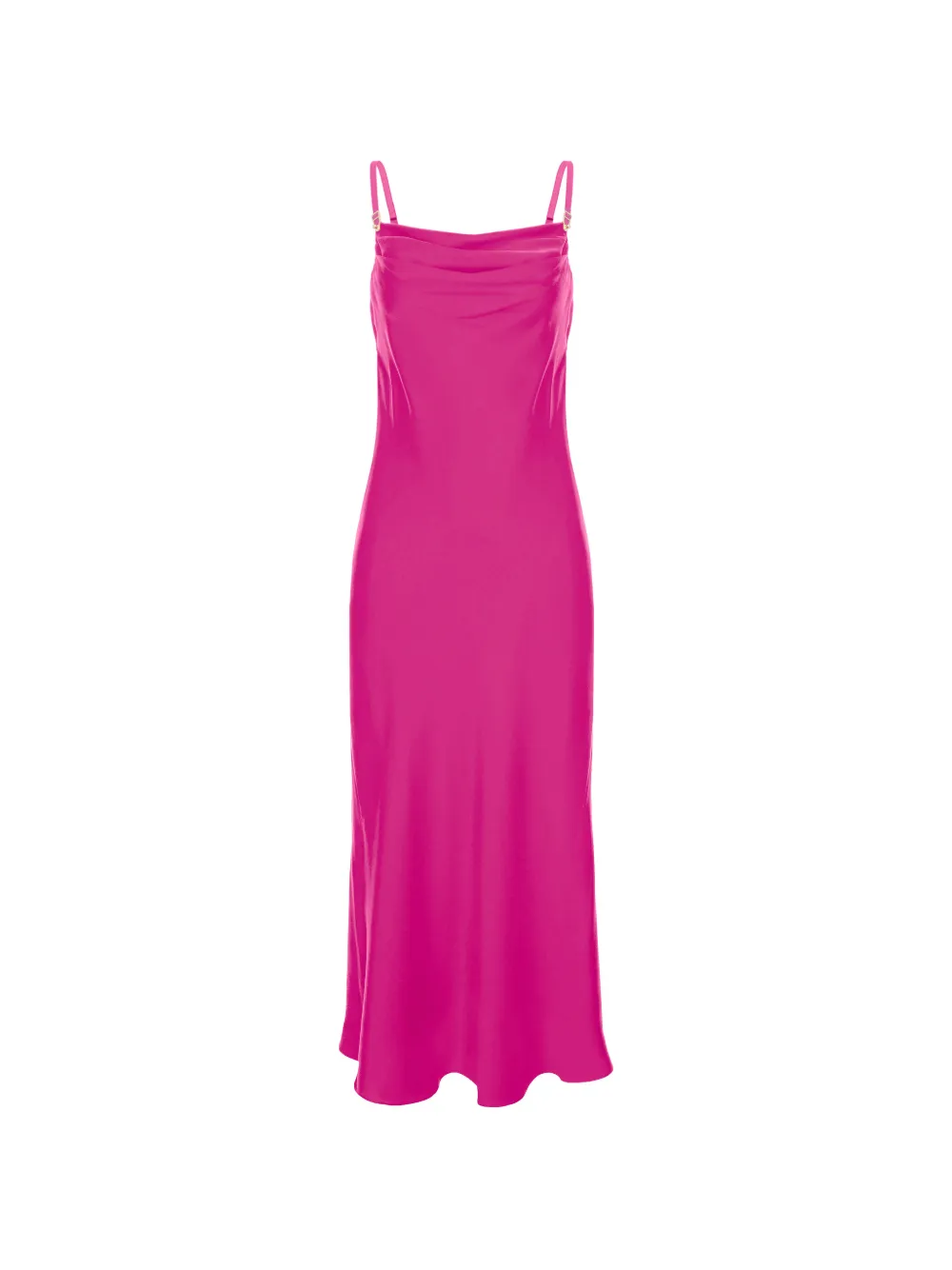 Murmur cowl-neck slip midi dress - Rosa