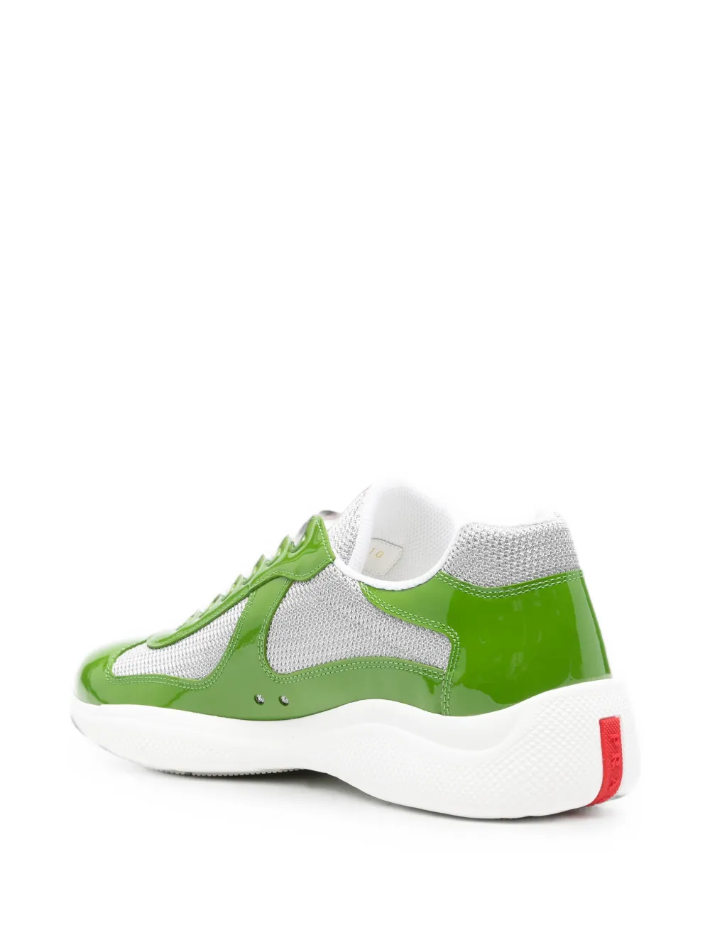 Prada patent-leather sneakers Groen