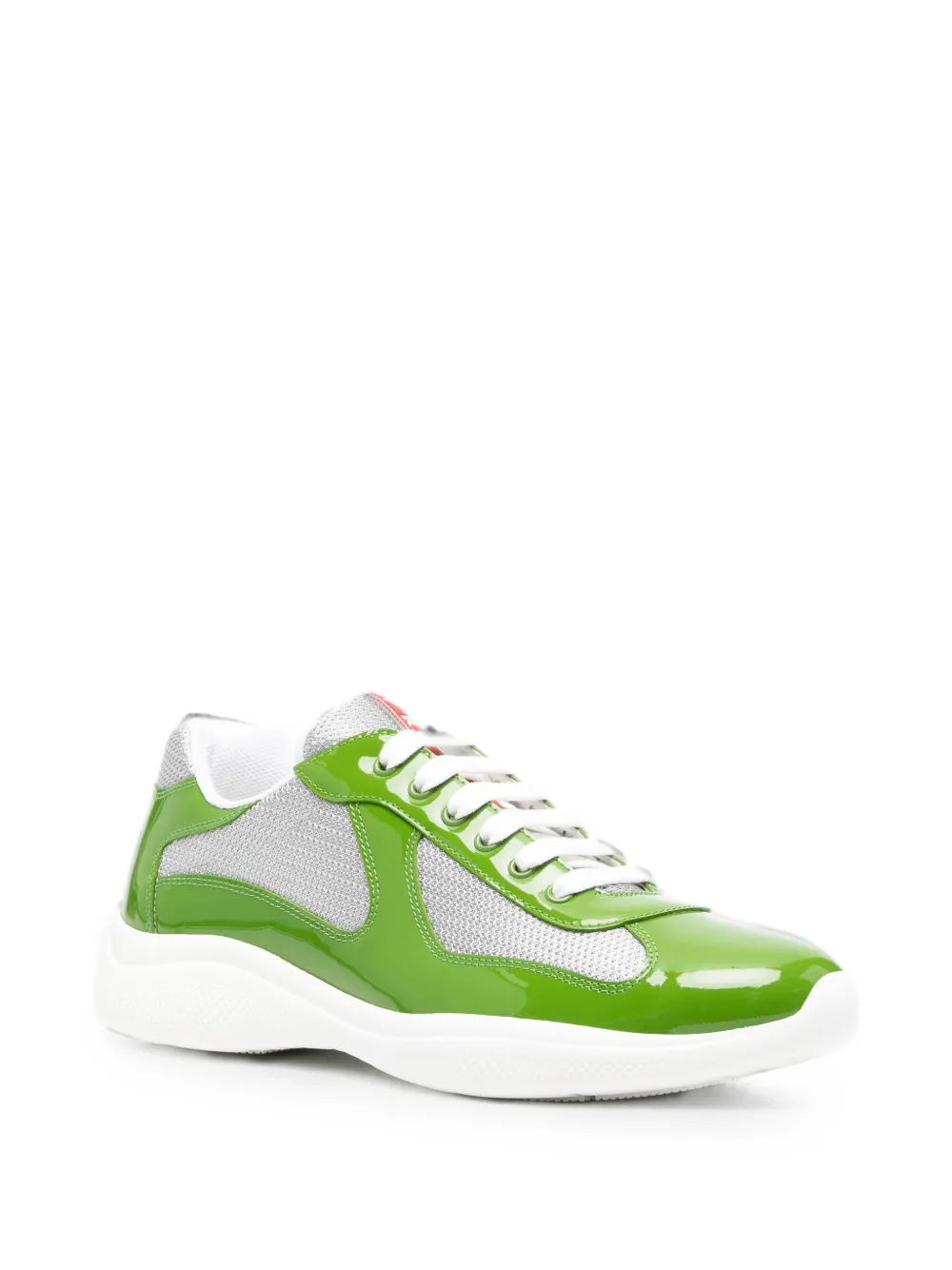 Prada patent-leather sneakers Groen