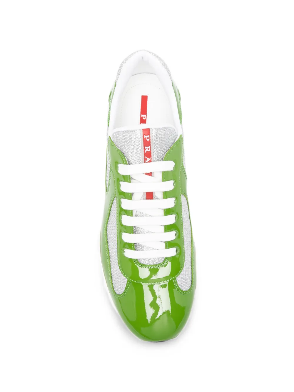 Prada patent-leather sneakers Groen