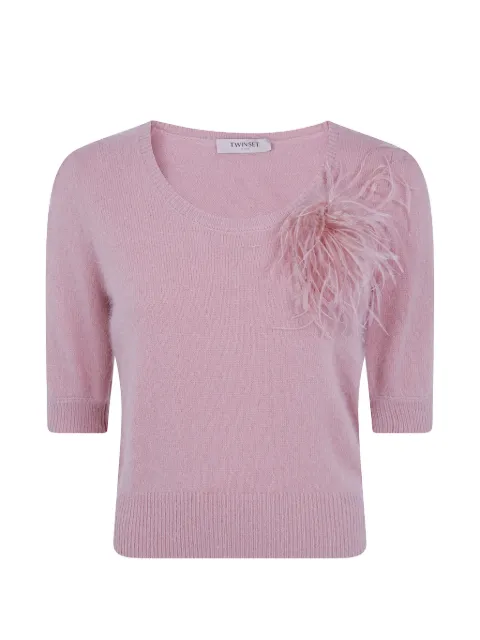 TWINSET Maglione con piume