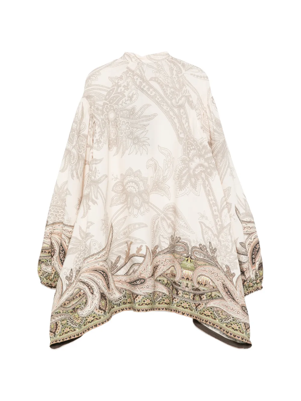 ETRO KIDS Jurk met Pegasus-borduurwerk en paisley-print Beige