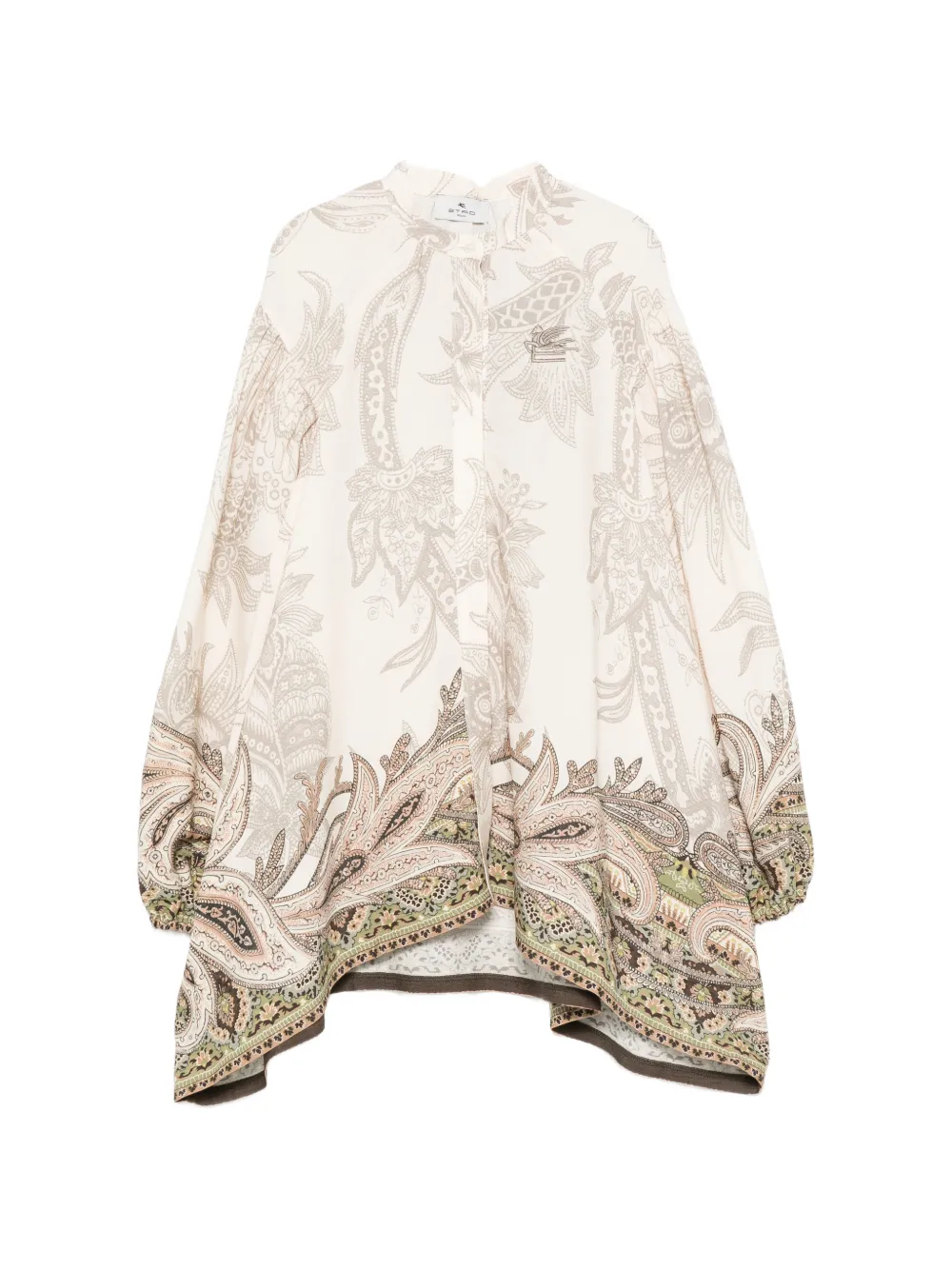 ETRO KIDS Paisley-print Pegasus-embroidered dress - Toni neutri