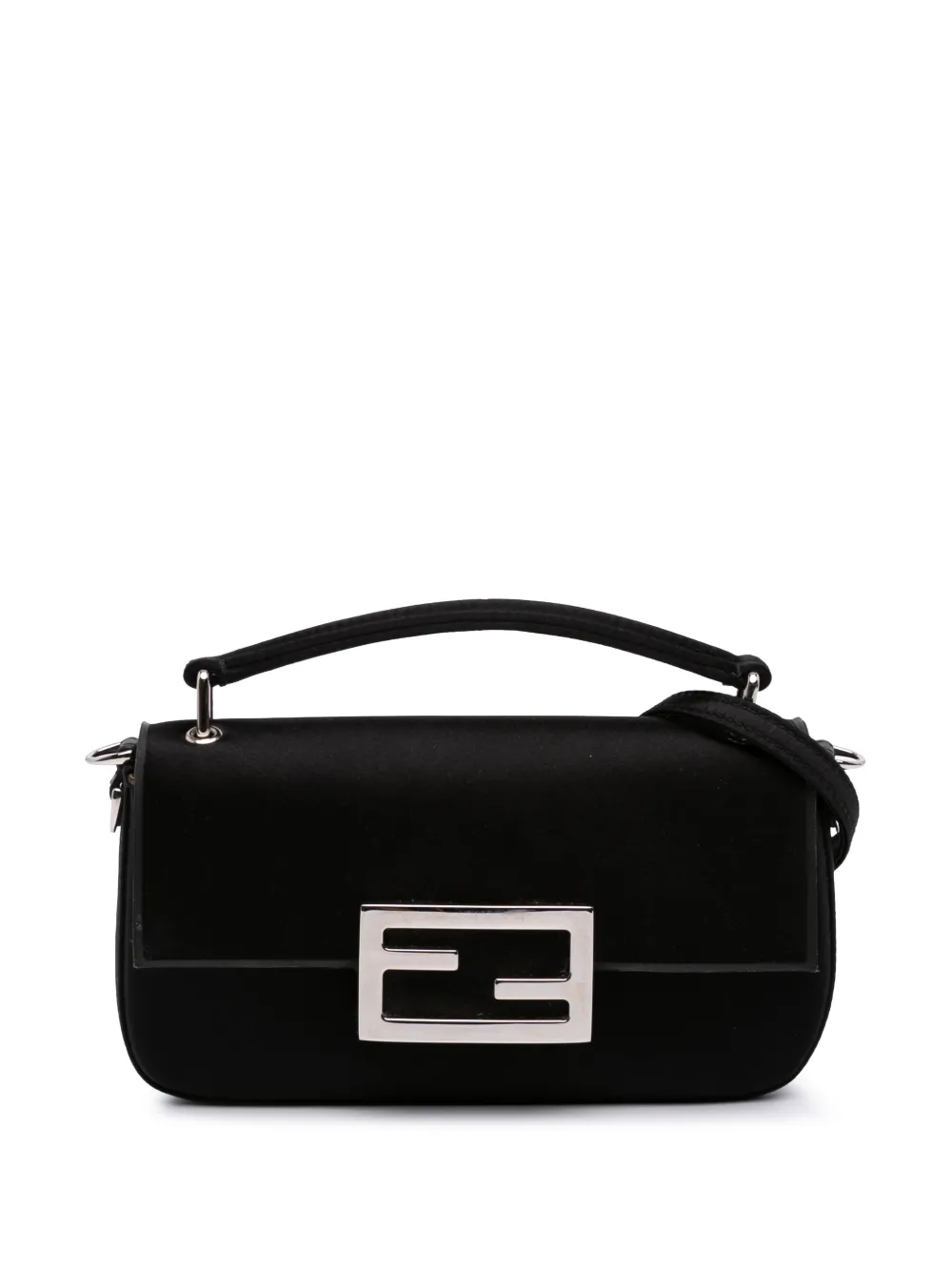 Fendi Pre-Owned 2010-2026 Satin Baguette Phone Pouch satchel - Nero