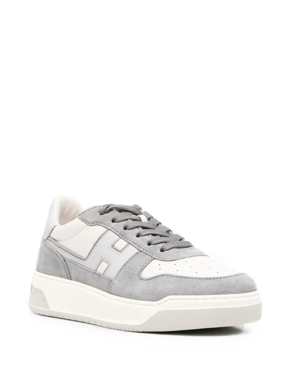 Hogan logo-patch sneakers Grijs