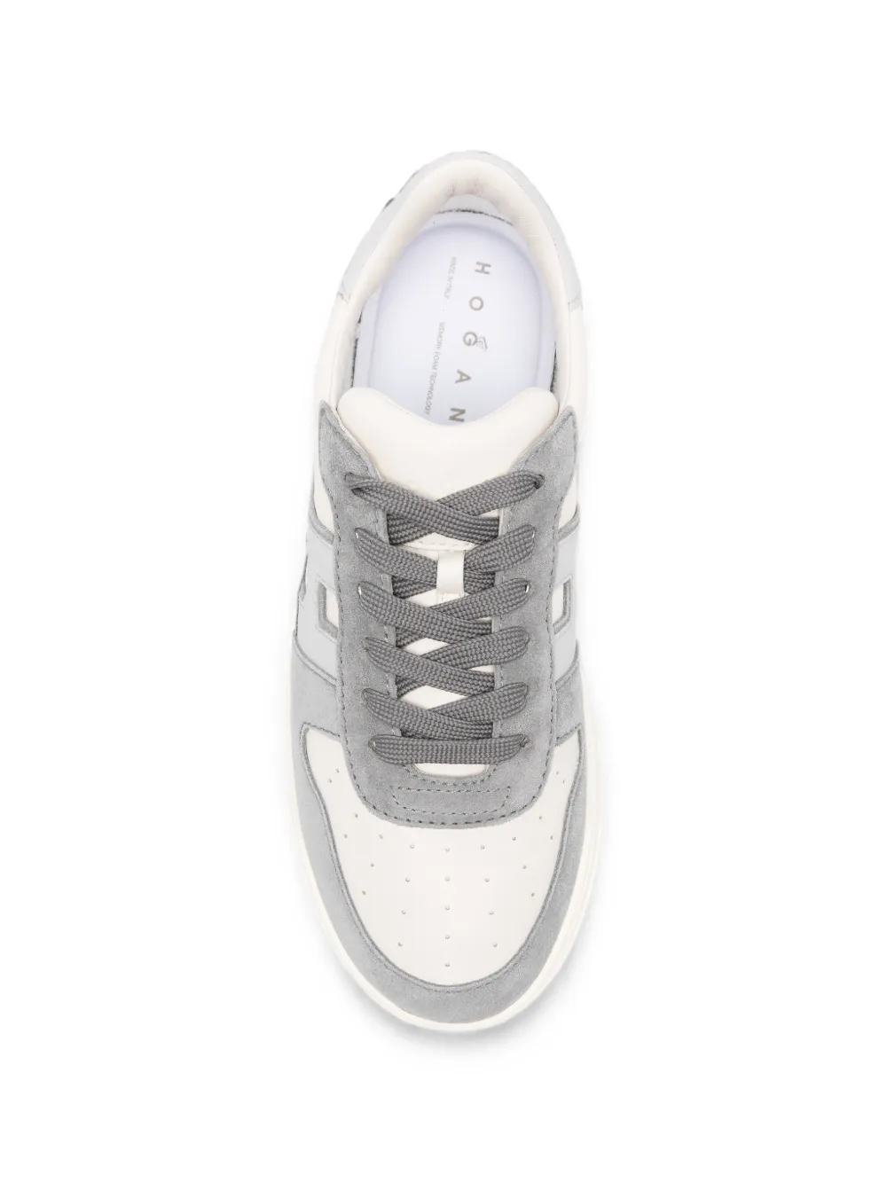Hogan logo-patch sneakers Grijs